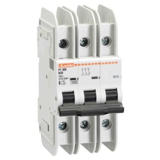 Lovato Miniature Circuit Breaker 3-Pole, 16A, Type C, 400V AC, 125V DC, 10kA Breaking Capacity P1MB