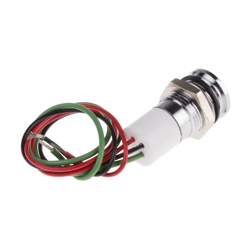 RS PRO Panel Mount Indicator 12V dc Lead Wire Termination IP67 Flush Bezel IP67