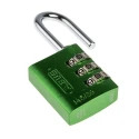 RS PRO Combination Padlock Steel, Aluminium Safety Padlock Weatherproof, 5 mm Shackle Diameter, 30mm Body Width 145/30 Red