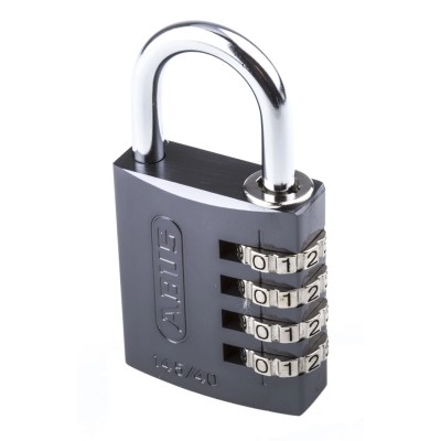 ABUS Combination Padlock Aluminium Steel Safety Padlock Weatherproof 6 mm Shackle 40mm Body 0036976