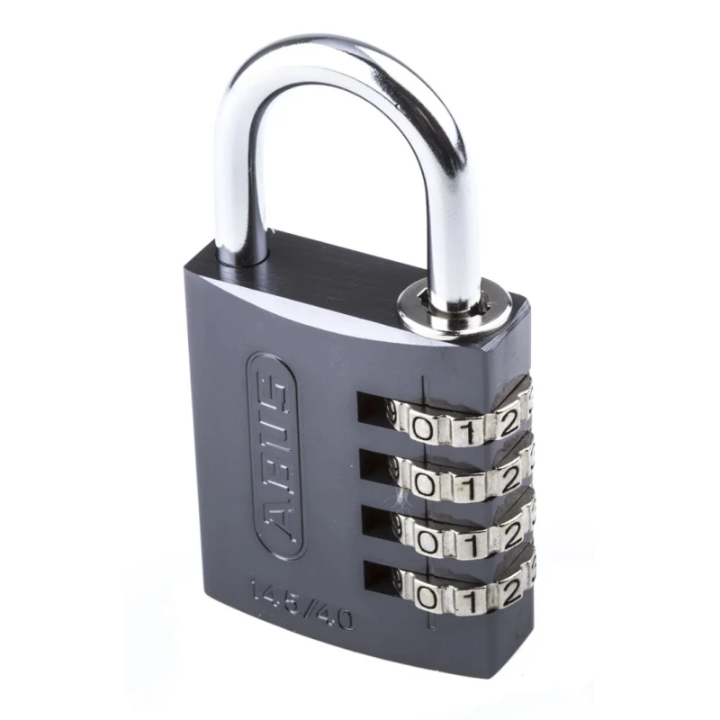 ABUS Combination Padlock Aluminium Steel Safety Padlock Weatherproof 6 mm Shackle 40mm Body 0036976