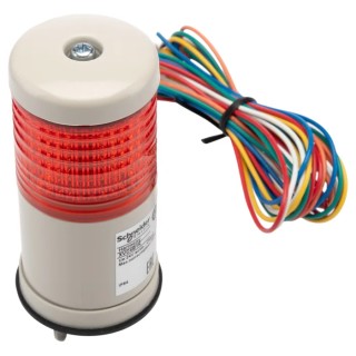 Schneider Electric Harmony Series Red Signal Tower No Sounder Component, 1 Light 24V AC/DC Surface XVC4B1K