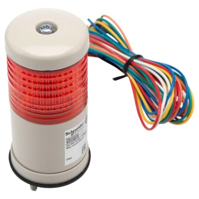Schneider Electric Harmony Series Red Signal Tower No Sounder Component, 1 Light 24V AC/DC Surface XVC4B1K