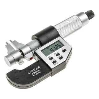 RS PRO Digital Internal Micrometre, Measuring Range 5-30 mm, Accuracy ±0.003 mm, Resolution 0.001 mm, Battery 705-1260