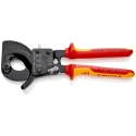 Knipex Ratchet Cable Cutter, 250mm Overall Length, High Grade Special Tool Steel Jaw, VDE/1000V Approved, IEC 95 36 250