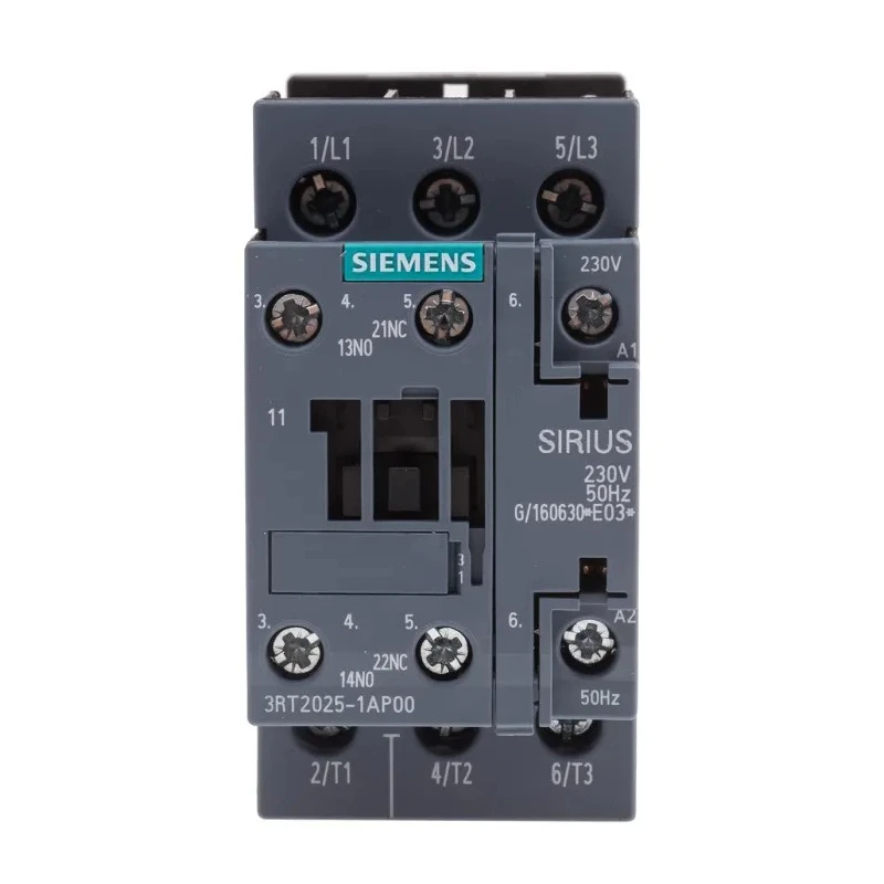 Siemens 3RT2 Motor Control Contactor, 230V AC Coil, 3-Pole, 17A, 7.5 kW Power Rating, 3 NO Contacts, 400V AC 3RT2025-1AP00