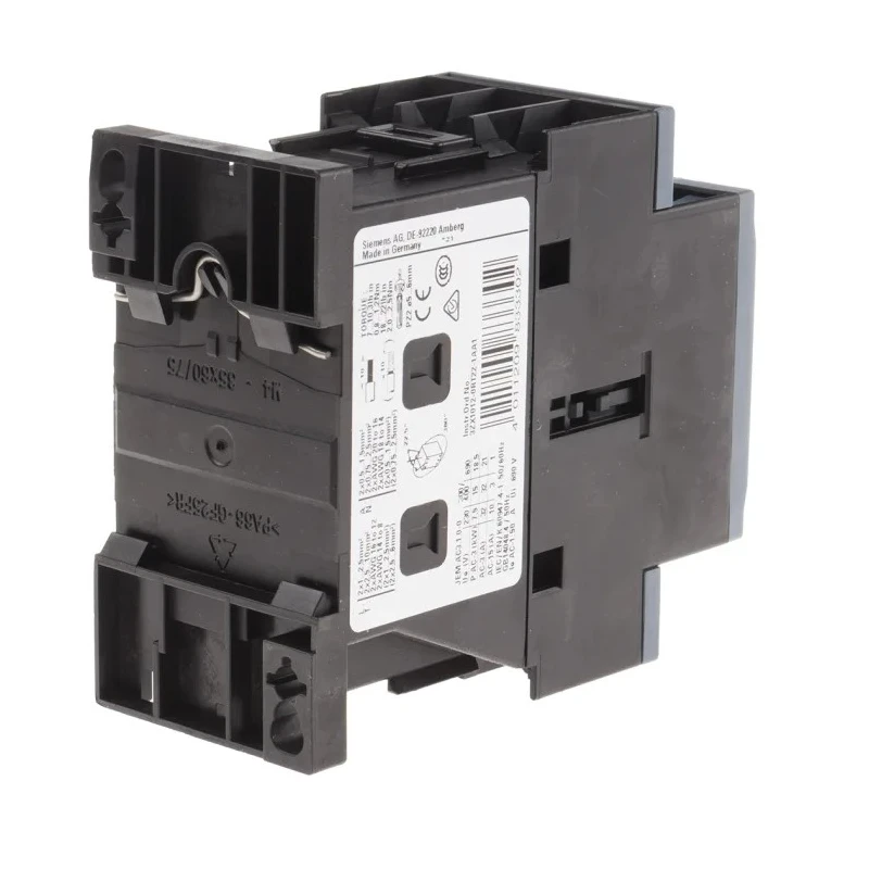 Siemens 3RT2 Contactor, 110V AC Coil, 3-Pole, 32 A, 15 kW, 3 NO, 400V AC 3RT2027-1AF00