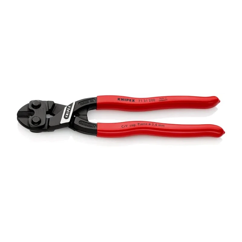 Knipex Compact Bolt Cutter 200 mm, Plastic Grip, Chrome Vanadium Steel Jaw 71 31 200