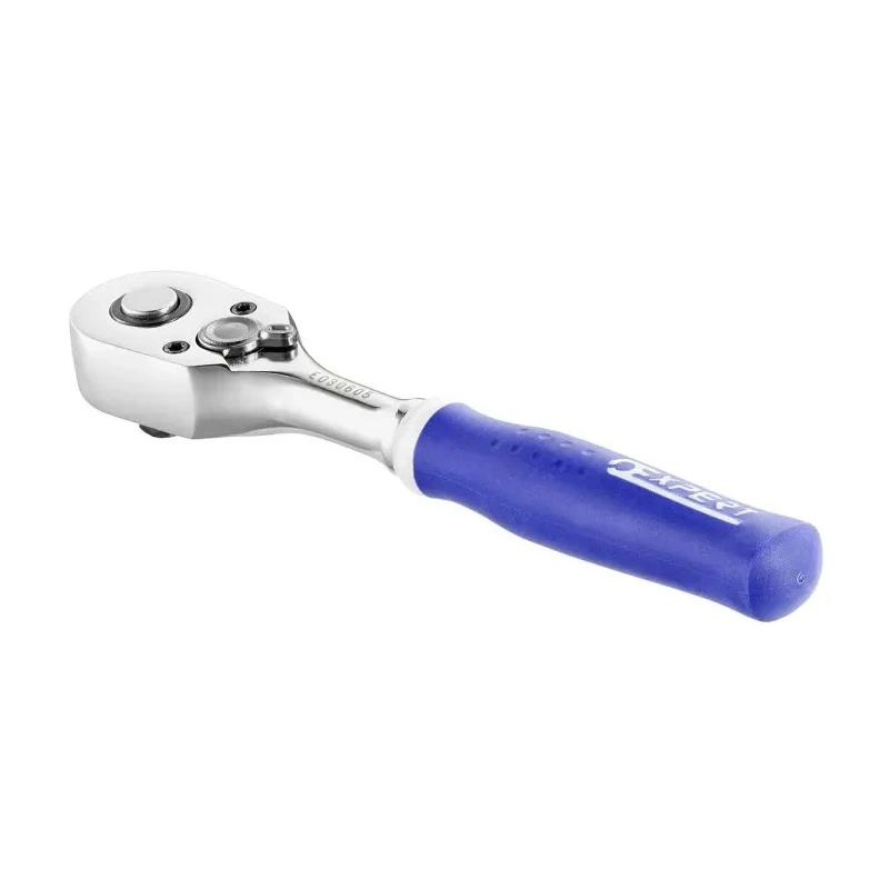 Expert by Facom 1/4 in Ratchet with Ratchet Handle, Chrome Vanadium Steel, 140mm Overall, Model E030605