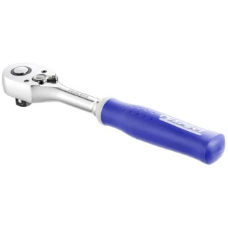 Expert by Facom 1/2 Inch Ratchet with Ratchet Handle, 250mm Overall Length, Chrome Vanadium Steel, Chrome Finish E032808
