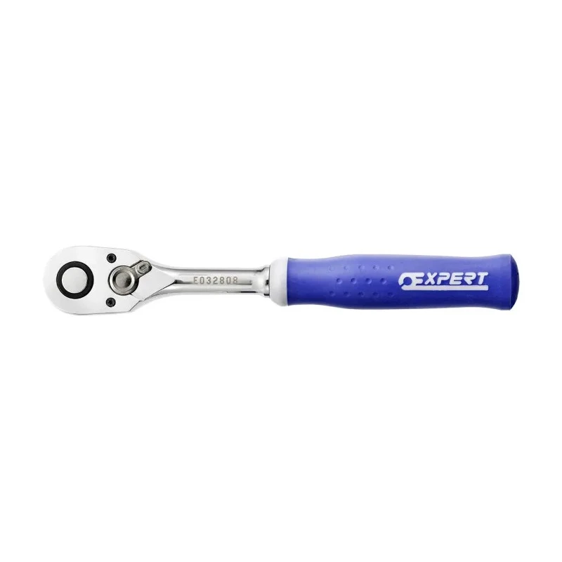 Expert by Facom 1/2 Inch Ratchet with Ratchet Handle, 250mm Overall Length, Chrome Vanadium Steel, Chrome Finish E032808