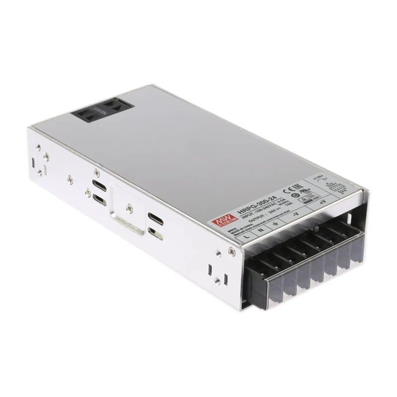 MEAN WELL Switching Power Supply, 336W, 24V DC Output, 14A Output Current, Universal Input 85-264VAC / HRPG-300-24