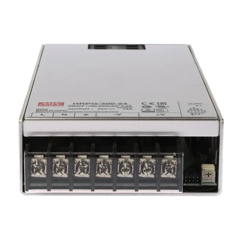 MEAN WELL Switching Power Supply, 336W, 24V DC Output, 14A Output Current, Universal Input 85-264VAC / HRPG-300-24