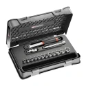 Facom 15-Piece 3/8 in Drive 12 Point Socket Set with Ratchet Extension and Universal Joint J.161-1P12