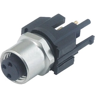 binder Industrial Circular Connector 3 Contacts Panel Mount M8 Plug Female IP65 IP67 718 Series 99-3412-280-03