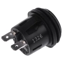 ZF KF Series Push Button Switch, Latching, Panel Mount, 20.2 mm Cutout, Black LED, SPDT, IP65 KFB2ANA1BBB