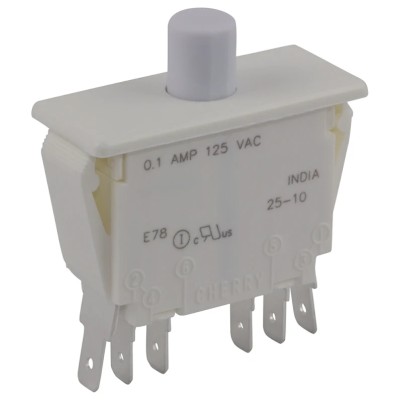 ZF Door Micro Switch DPDT Button 100 mA, Panel Mount, -40°C to 85°C E78-40A