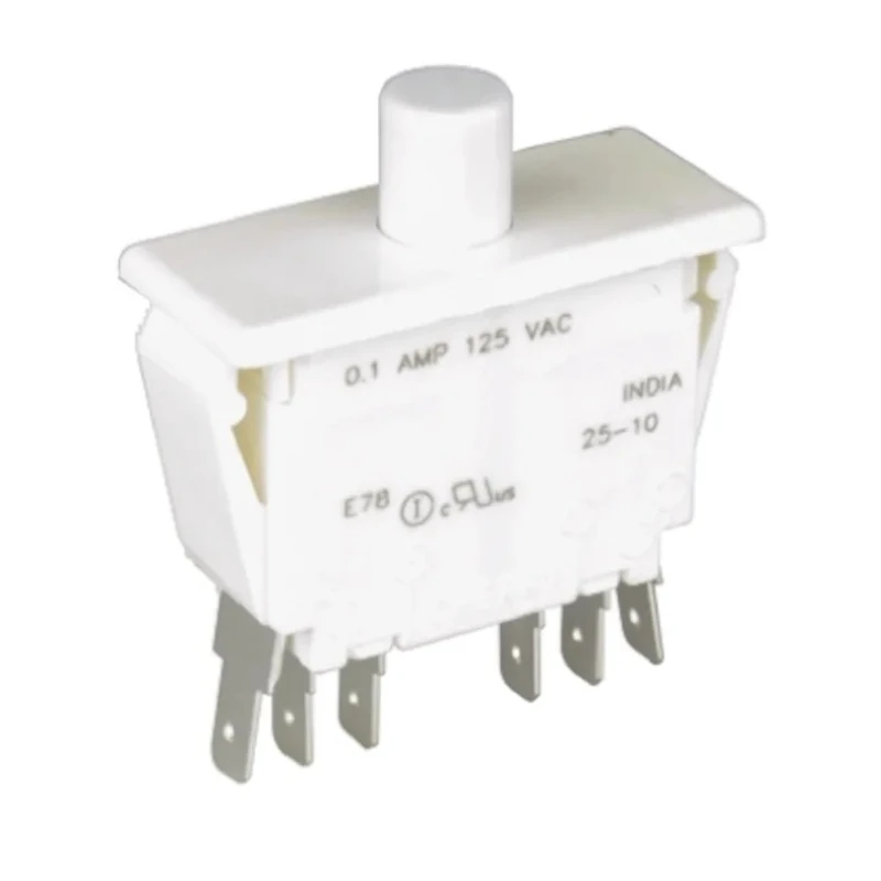 ZF Door Micro Switch DPDT Button 100 mA, Panel Mount, -40°C to 85°C E78-40A