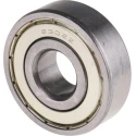 RS PRO Single Row Deep Groove Ball Bearing 15 mm ID, 42 mm OD, 13 mm Width, Shielded, C3 Clearance 6302-2Z/C3