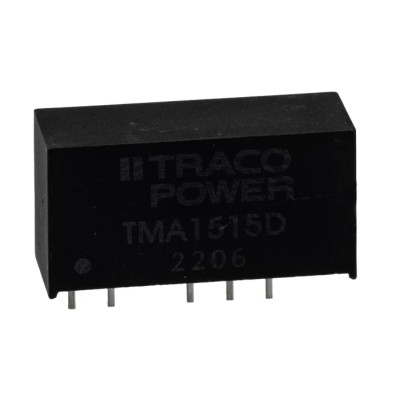 TRACOPOWER DC/DC Converter Through Hole Mount 15V DC Output 34mA 16.5V dc Input 13.5V Input 1W TMA 1515D