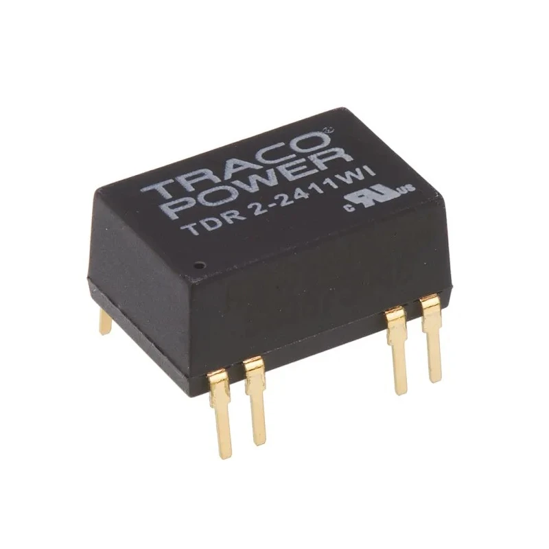 TRACOPOWER TDR 2WI DC/DC Converter 5V DC, 400 mA, 36V DC Input, 9V Input, 2W, PCB Mount, THD Package, 85°C Max TDR 2-2411WI