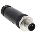 binder Circular Connector, 4 Contacts, Cable Mount, M12 Connector, Socket, Male, IP67, Series 713 99-0429-12-04