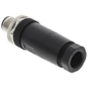 binder Circular Connector, 4 Contacts, Cable Mount, M12 Connector, Socket, Male, IP67, Series 713 99-0429-12-04