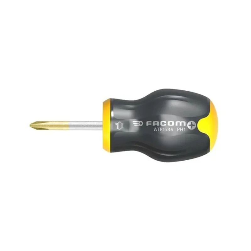 Facom Stubby Screwdriver PH1 Tip 35mm Blade 91mm Overall Length ATP1X35