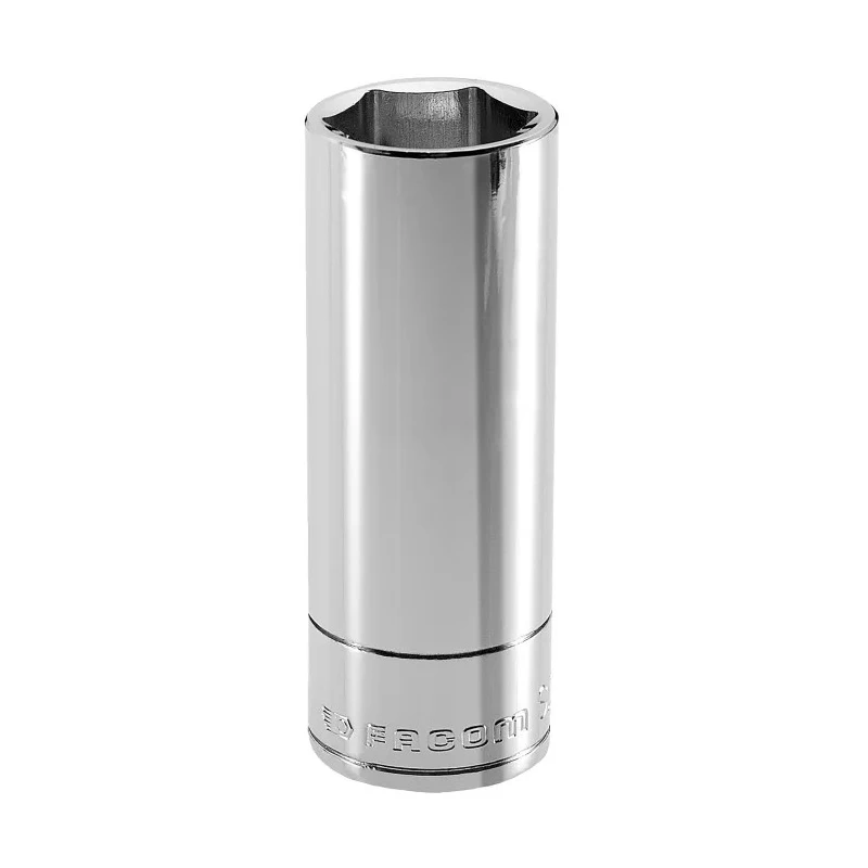 Facom 1/2 in Drive 13 mm 6 Point Square Socket, Chrome Vanadium Steel, 12mm Overall Length S.13HLA