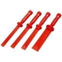 Facom Plastic Steel Scraper Set, 4 Piece, Steel Handle, Plastic Blade, CR.D4PB