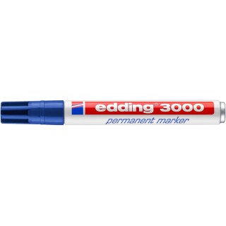 Edding Permanent Marker Pen 1.5 to 3 mm Bullet Tip Blue Ink Aluminum Barrel 4-3000003