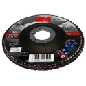 3M Zirconia Aluminium Flap Disc 115 mm Diameter Fine Grade P60 Grit Quick Change Bore 22.23 mm 7100196817