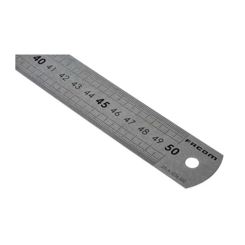 Facom 500 mm Stainless Steel Metric Ruler, 30 mm Width, Anti-Reflection Treatment dela.1056.500