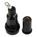 RS PRO 10A Panel Mount Fuse Holder for 5 x 20 mm Fuses, Manual Cap, 250V AC, Phenolic Body 188-4630