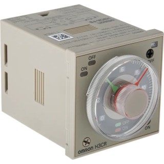 Omron DIN Rail Timer Relay, 2-Contact, DPST Switch, 100-240V AC/100-125V DC, 0.05 s to 300 h Time Range, 1 Function H3CR