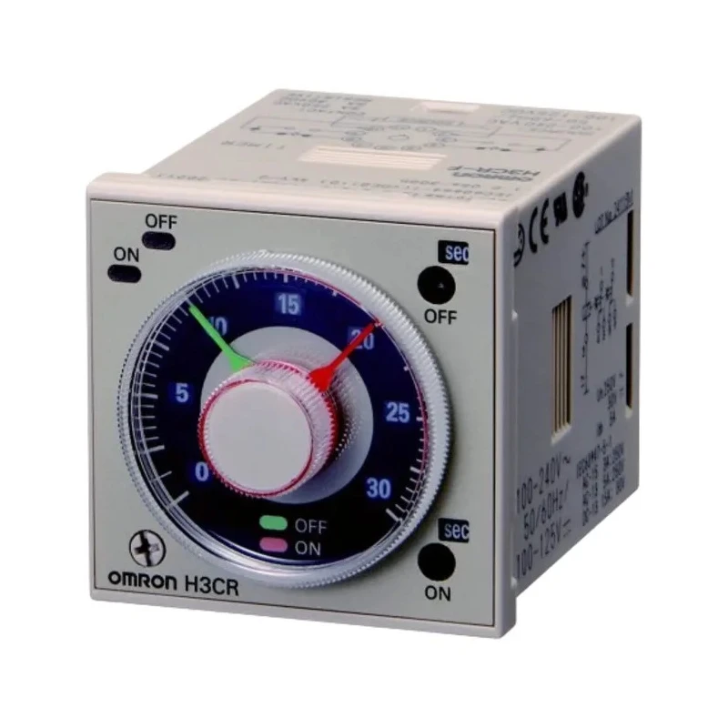 Omron DIN Rail Timer Relay, 2-Contact, DPST Switch, 100-240V AC/100-125V DC, 0.05 s to 300 h Time Range, 1 Function H3CR
