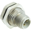 HARTING Circular Connectors M12 4 Pole Straight M12 DIN Plug, 4A, 50V, IP67, Screw Termination, Panel Mount Male 21033711400