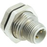 HARTING Circular Connectors M12 4 Pole Straight M12 DIN Plug, 4A, 50V, IP67, Screw Termination, Panel Mount Male 21033711400