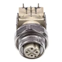 HARTING Circular Connectors M12 4 Pole Right Angle DIN Socket 4A 50V IP20 Screw PCB Female 21033814410