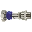 HellermannTyton Fixed Thread Nickel Plated Brass and Polyamide Conduit Fitting 25 mm M25 166-31405 PCS25-FMC-M25-NPB/PA6-ML