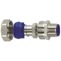 HellermannTyton Fixed Thread Nickel Plated Brass and Polyamide Conduit Fitting, 25 mm 166-32207 LTS25-FMC-M25-NPB/PA6-ML