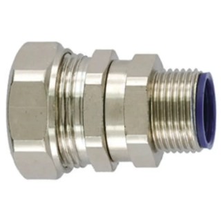 HellermannTyton Nickel Plated Brass Polyamide Conduit Fitting 20 mm Nominal Size M20 166-32303 LTS20-SMC-M20-NPB/PA6/PS-SR