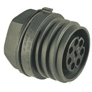 Bulgin Industrial Circular Connector 7 Contacts Panel Mount Socket Female Polymer IP68 430V 16A EXP-0931/07/S