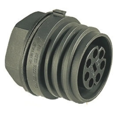 Bulgin Industrial Circular Connector 7 Contacts Panel Mount Socket Female Polymer IP68 430V 16A EXP-0931/07/S