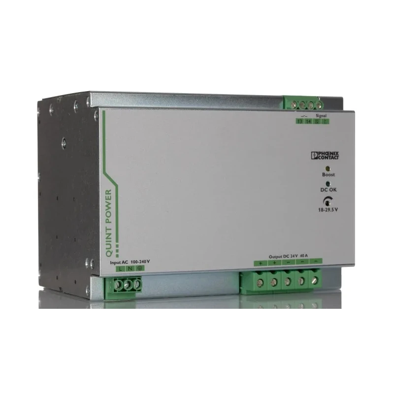 Phoenix Contact QUINT POWER Switched Mode DIN Rail Power Supply 1-Phase AC/DC Input 85-300V, 29.5V DC 40A Output 960W 2866789