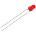 Vishay 2.4 V Red LED 3 mm (T-1) Through Hole TLLR4401