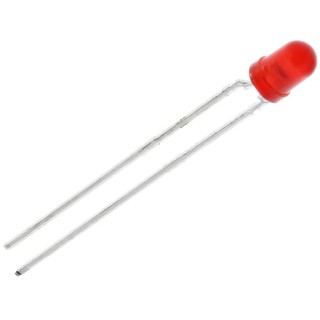 Vishay 2.4 V Red LED 3 mm (T-1) Through Hole TLLR4401