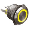 Bulgin Stainless Steel Vandal Resistant Illuminated Push Button Switch Momentary Panel Mount 19.2 mm Cutout SPST MPI002