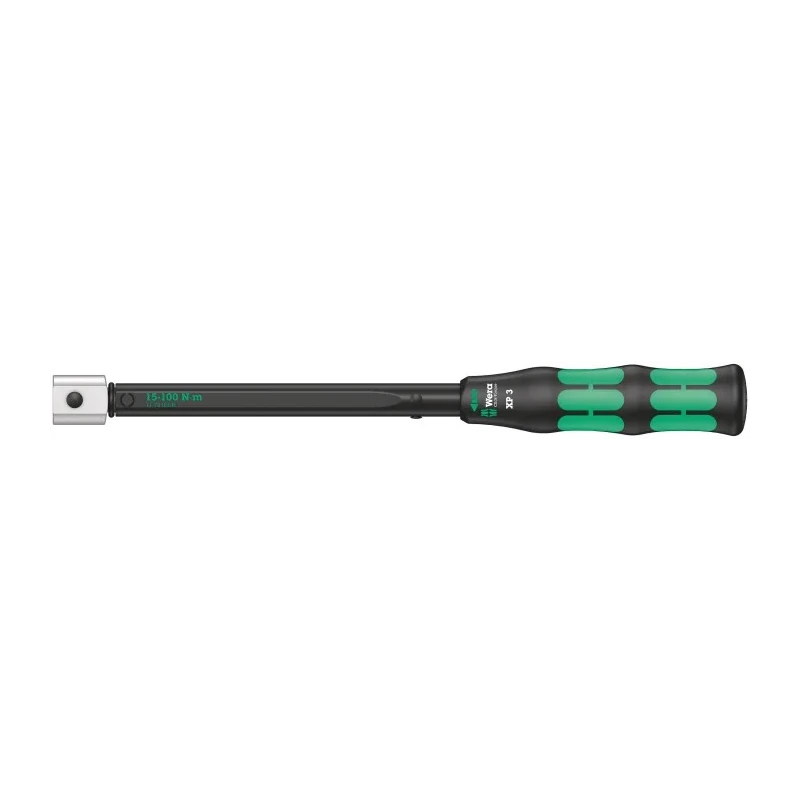 Wera Click-Torque XP 3 Pre-Set Adjustable Click Torque Wrench, 15 to 100 Nm, 9 x 12 mm Square Drive, 332 mm 05075672001