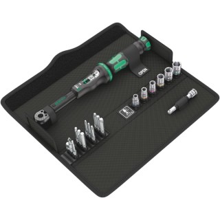 Wera Click-Torque A 6 Set 1 Click Torque Wrench Set, 2.5 To 25 Nm Torque Range, 1/4 in Hex Drive, 335mm Length 05130110001